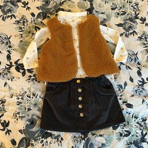 3PC Rachel Zoe Shirt/Vest/Skirt Outfit - Sz 24M